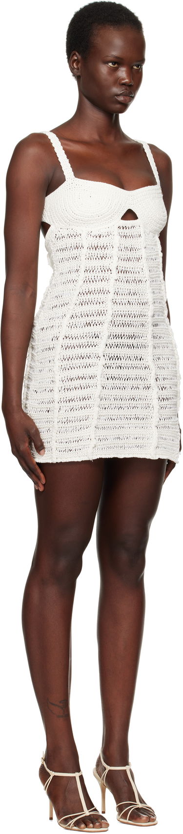 Šaty Casablanca Casablanca Crochet Mini Dress Biela | WPS25-KW-877-01, 1