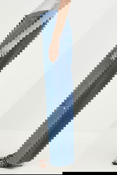 Džínsy KENZO High Waist Multi-Panel Layered Jeans Modrá | FF52DP2306B4.DB, 1