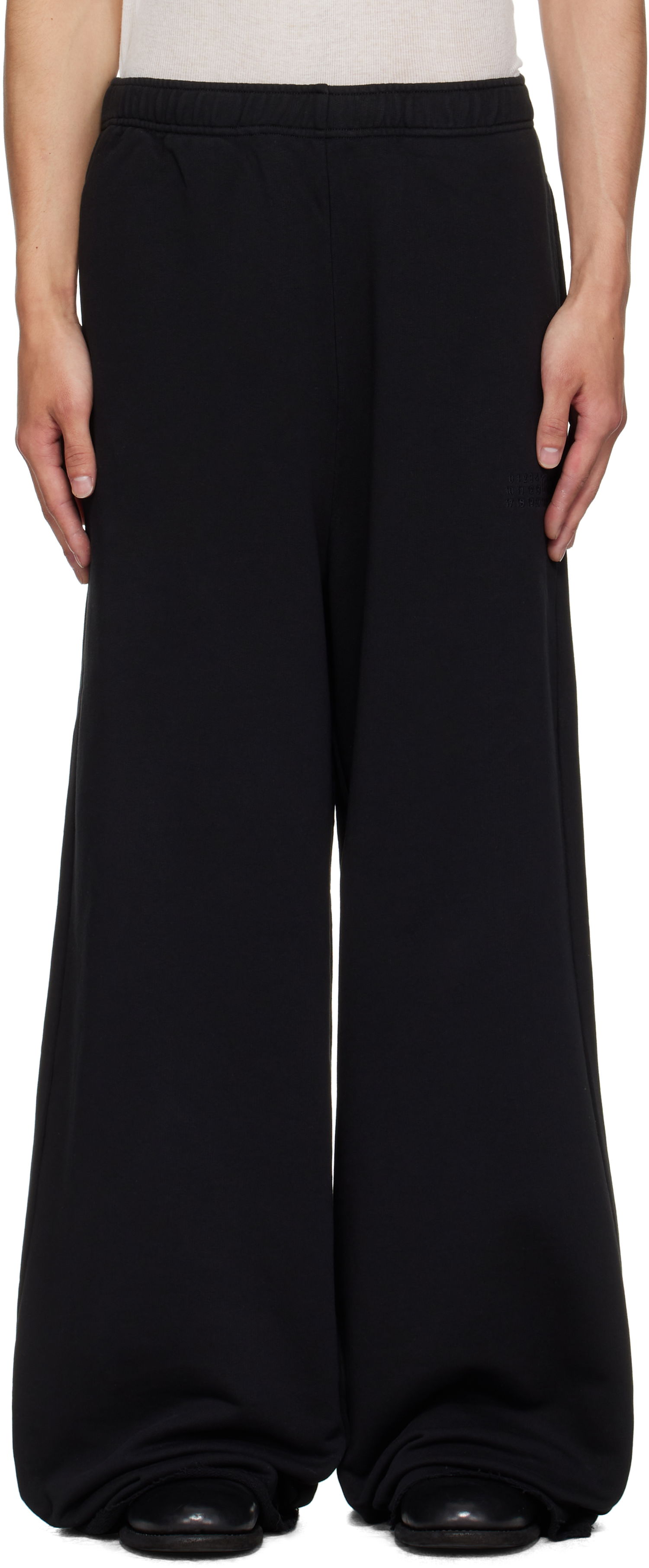 Tepláky Maison Margiela MM6 Maison Margiela Cotton Wide-Leg Sweatpants Čierna | SH0KA0057 M25025, 0