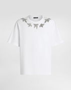 Dolce & Gabbana Cotton T-Shirt with Crystal Embellishment