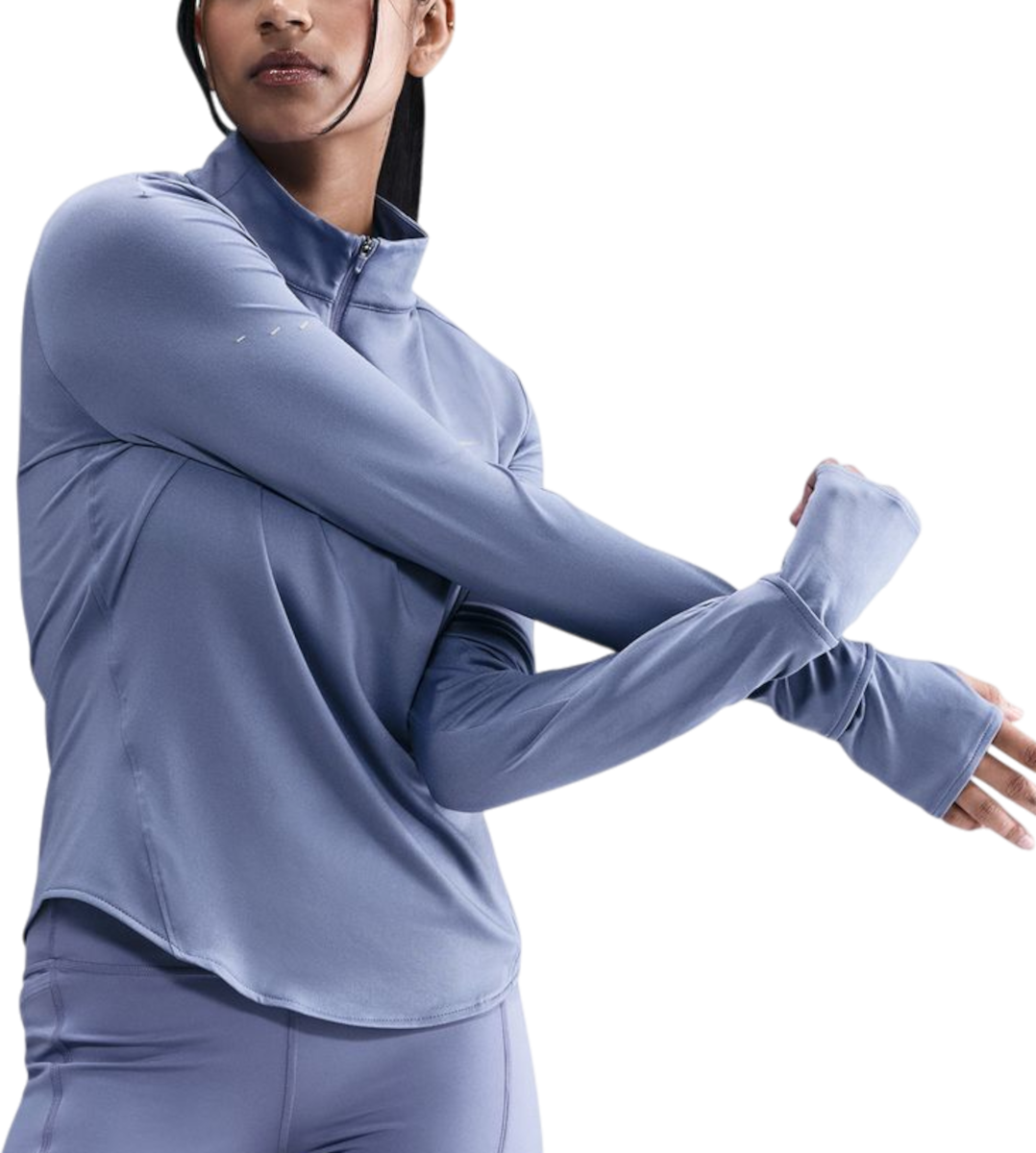 Tričko Nike Swift Long Sleeve Half-Zip Top with Thumbholes Modrá | hq0499-499, 0