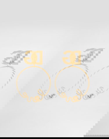 Náušnice Dolce & Gabbana Dolce & Gabbana Clip-on 'love' Earrings with DG Logo Metalická | WEP2L8W1111ZOO00, 2