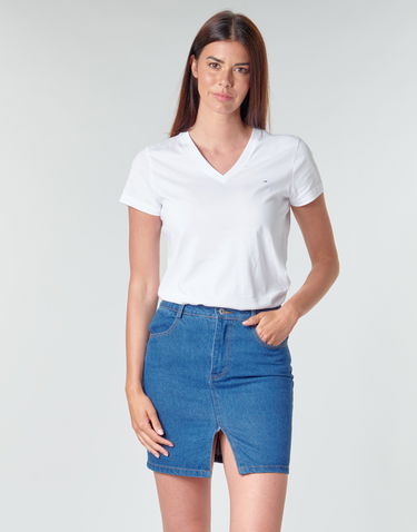 Tričko Tommy Hilfiger HERITAGE V-NECK TEE Biela | WW0WW24969-100-NOS, 1