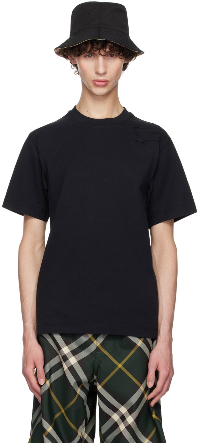 Tričko Burberry Black Cotton T-Shirt Čierna | 8084951, 0