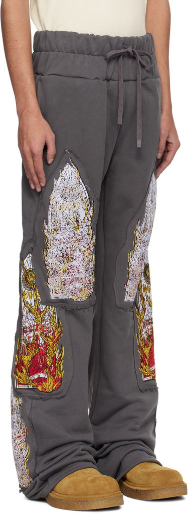 Tepláky Who Decides War Who Decides War Triple Flame Glass Sweatpants Šedá | 1121110021SS25, 1