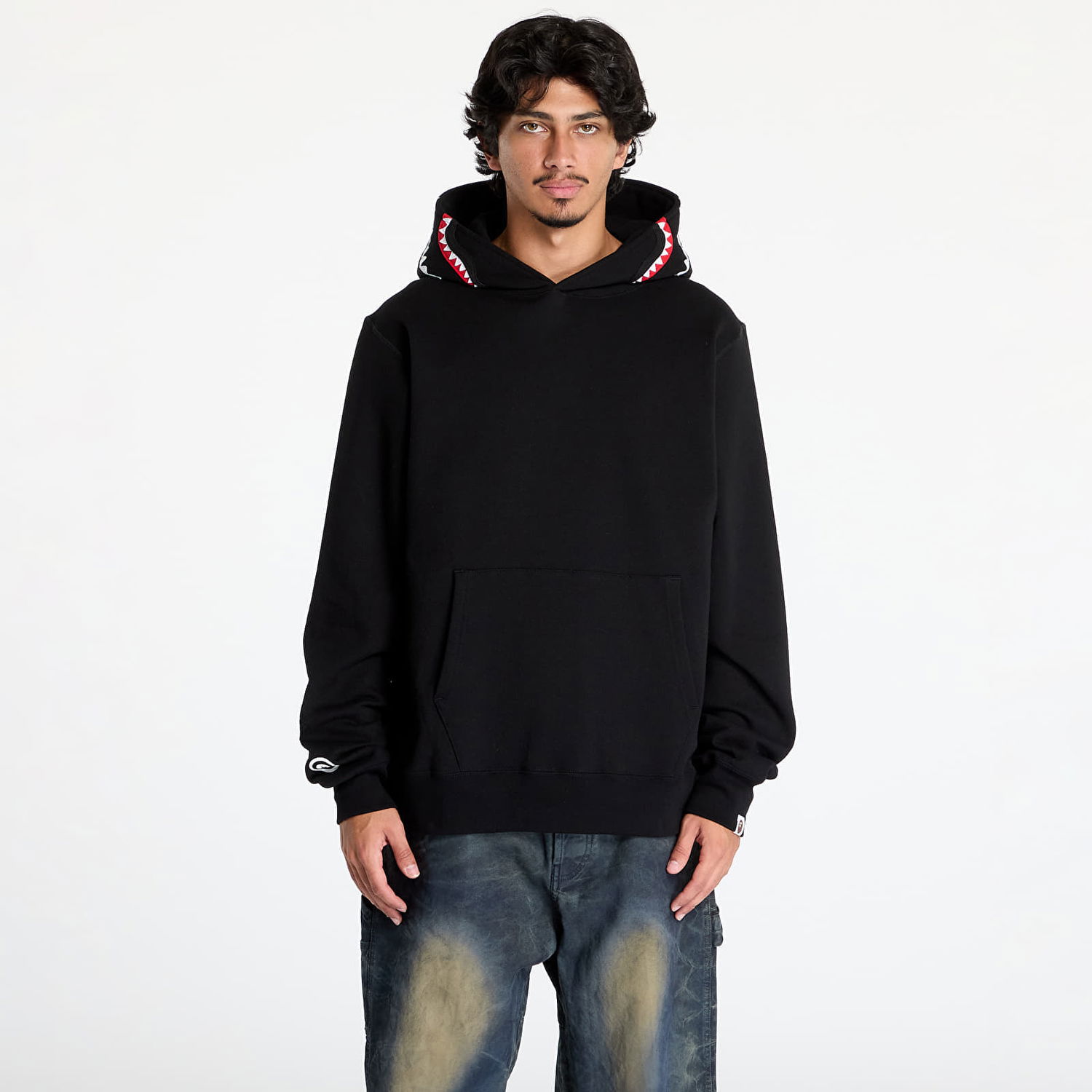Mikina BAPE Shark Pullover Hoodie Black Čierna | 001PPK801013M BLK, 0