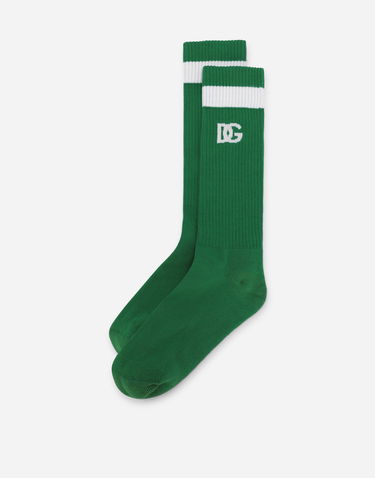 Ponožky Dolce & Gabbana Ribbed Logo Socks Zelené | GXS80TJFMDQV0237, 1