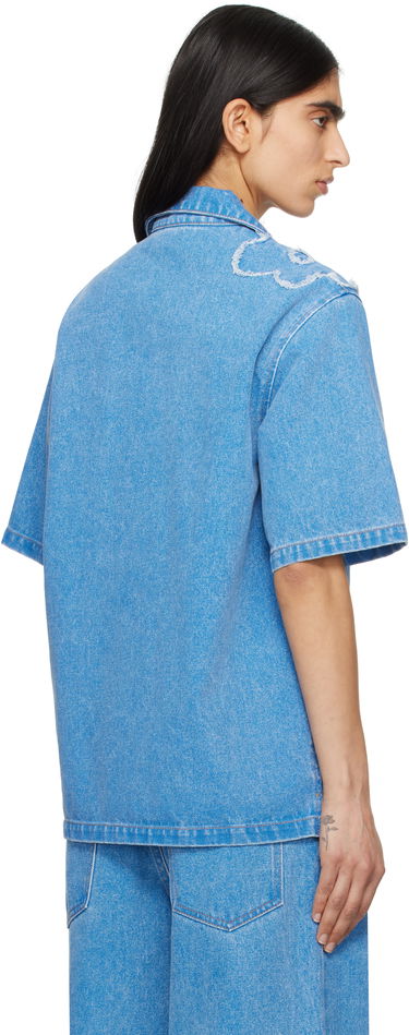 Košeľa Marni Marni Patched Denim Shirt Modrá | CAJD0614QS USCX34, 2