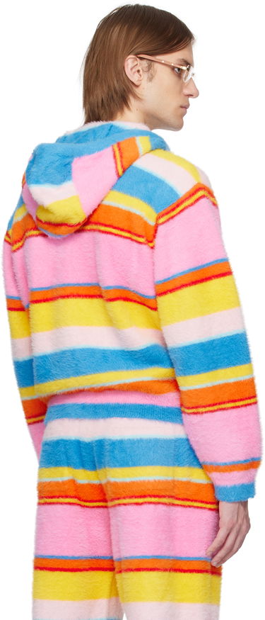 Mikina Casablanca Casablanca Fluffy Stripe Oversized Zip Hoodie Rôznofarebný | MS25-KW-904-01, 2