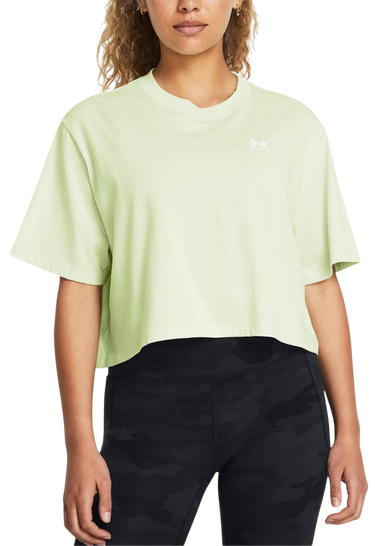 Tričko Under Armour UA W BOXY CROP LOGO SS Zelené | 1386845-383, 0