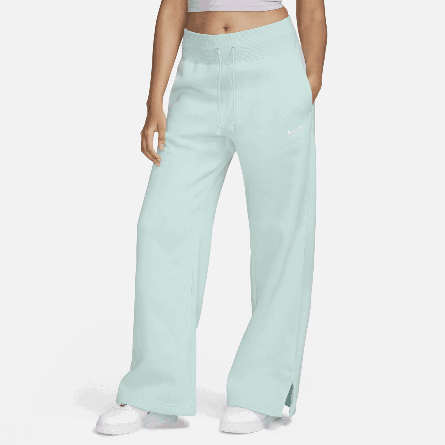 Tepláky Nike Sportswear Phoenix Fleece High-Waisted Wide Leg Tracksuit Bottoms Tyrkysová | DQ5615-346, 0