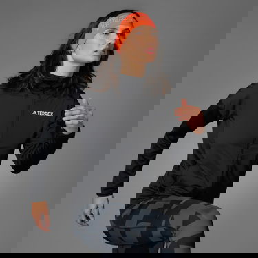 Bunda adidas Performance Terrex Xperior Climawarm+ Wind Light Fleece Hooded Jacket Čierna | JF1228, 0