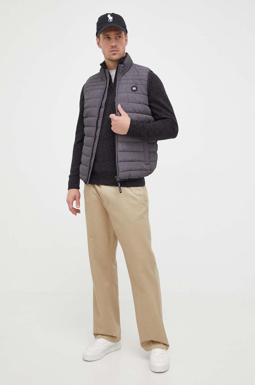 Sveter Barbour Sweater With Half Zipper Čierna | MKN1187, 1