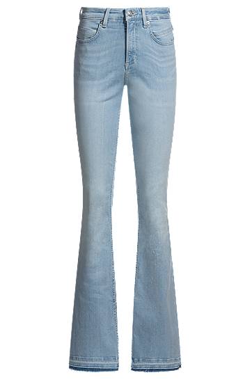 Džínsy BOSS Bootcut Stretch Denim Jeans with Slit Hems Modrá | 50539642, 0