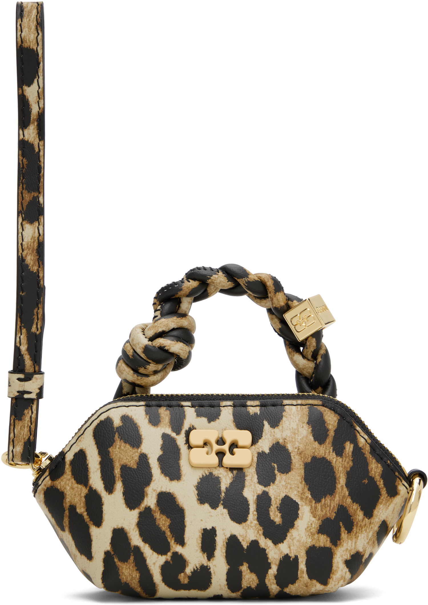Kabelka GANNI GANNI Nano Bou Leopard Print Bag Béžová | A6549, 0
