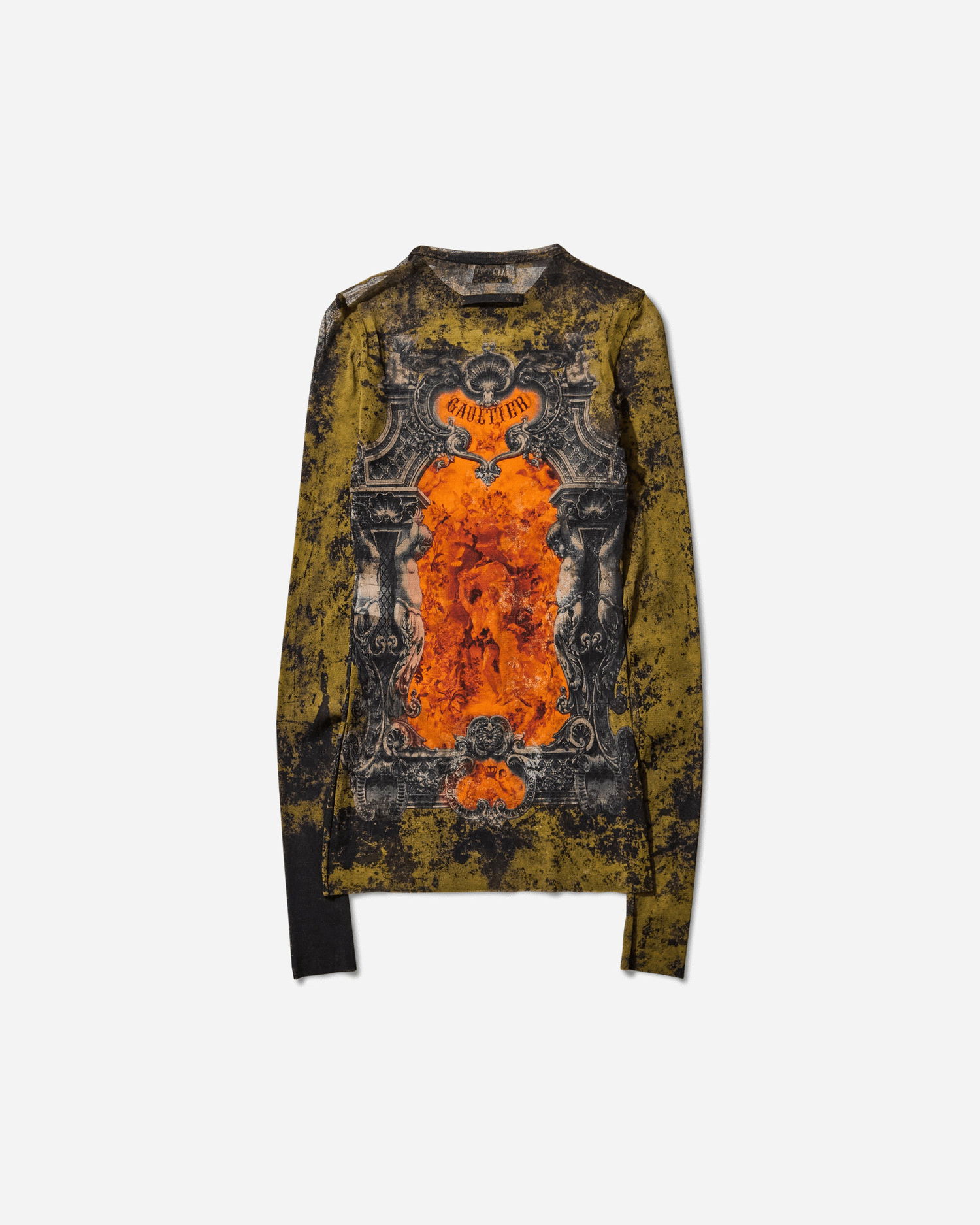 Tričko Jean Paul Gaultier Medaillon Longsleeve Top Zelené | 2503WTO305M006 P004115, 0
