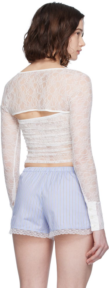 Crop Top Miaou Miaou Iris Lace Top Biela | 7112SLCDOV, 2