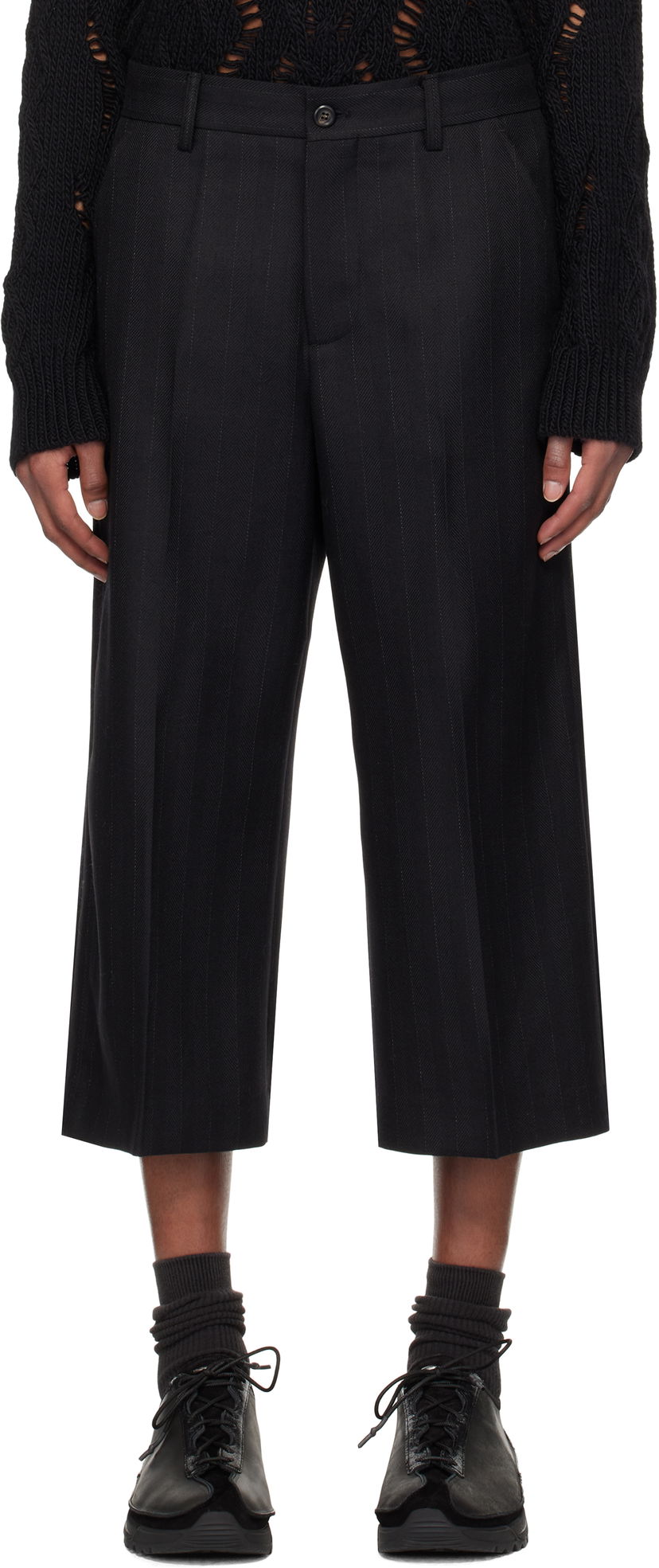 Nohavice OUR LEGACY Trousers Capri Tuxedo Čierna | M4244TM