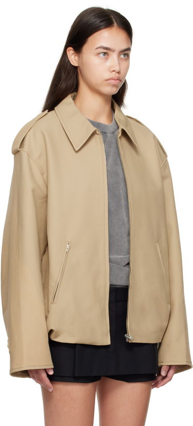 Bunda Acne Studios Acne Studios Cotton Satin Jacket Béžová | A90655-, 1