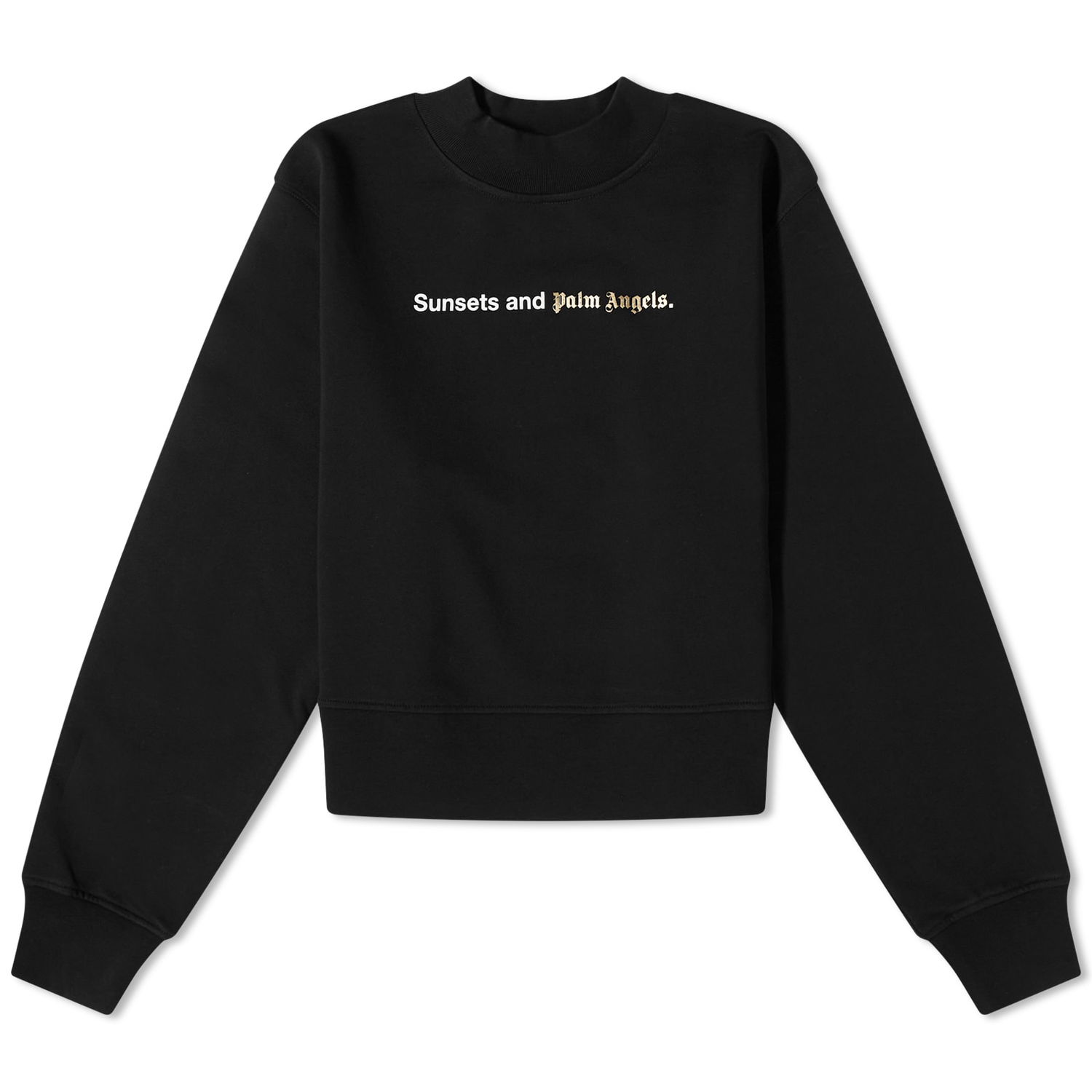 Sveter Palm Angels Sunset Fitted Crewneck Čierna | PWBA016F23FLE0011001, 0