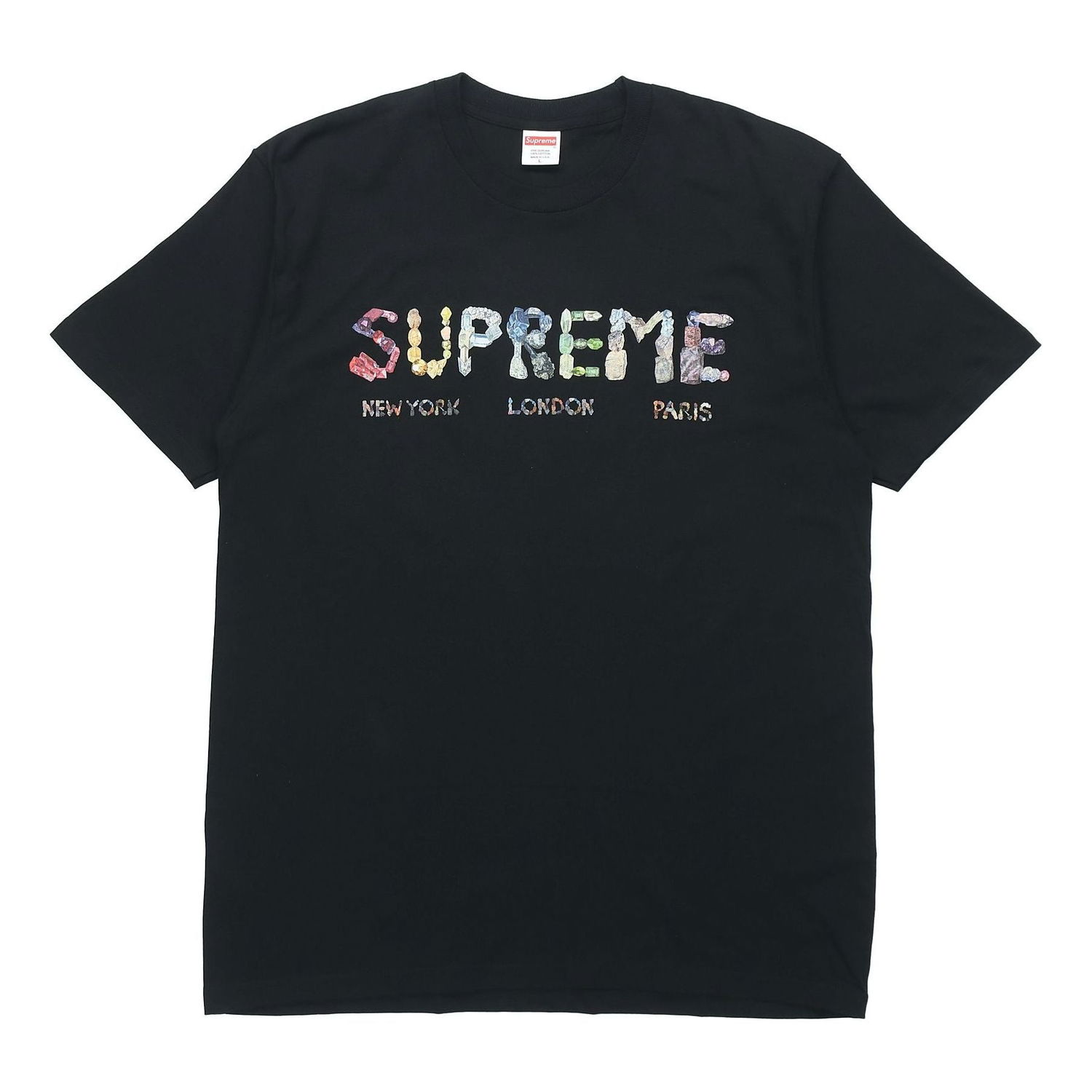 Tričko Supreme Rocks Print Short Sleeve T-Shirt Čierna | SUP-SS18-478, 0
