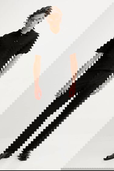 Polo tričko Lacoste Cotton Polo Shirt Čierna | DH5928, 1