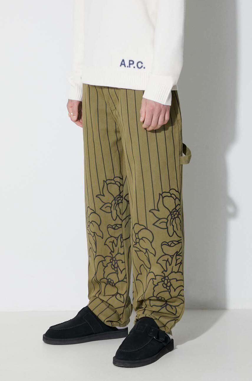 Nohavice MARKET Floral Print Cotton Pants Zelené | 388001109, 0