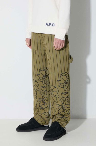 Nohavice MARKET Floral Print Cotton Pants Zelené | 388001109, 0