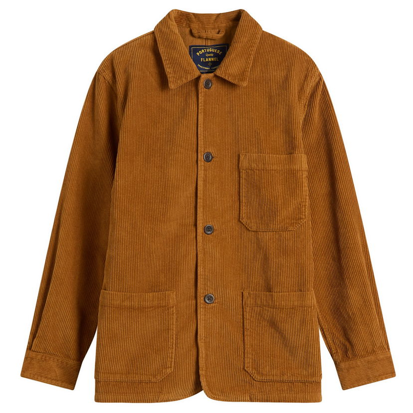 Bunda Portuguese Flannel Portuguese Flannel Labura Corduroy Chore Jacket Hnedá | AW25047-ATS