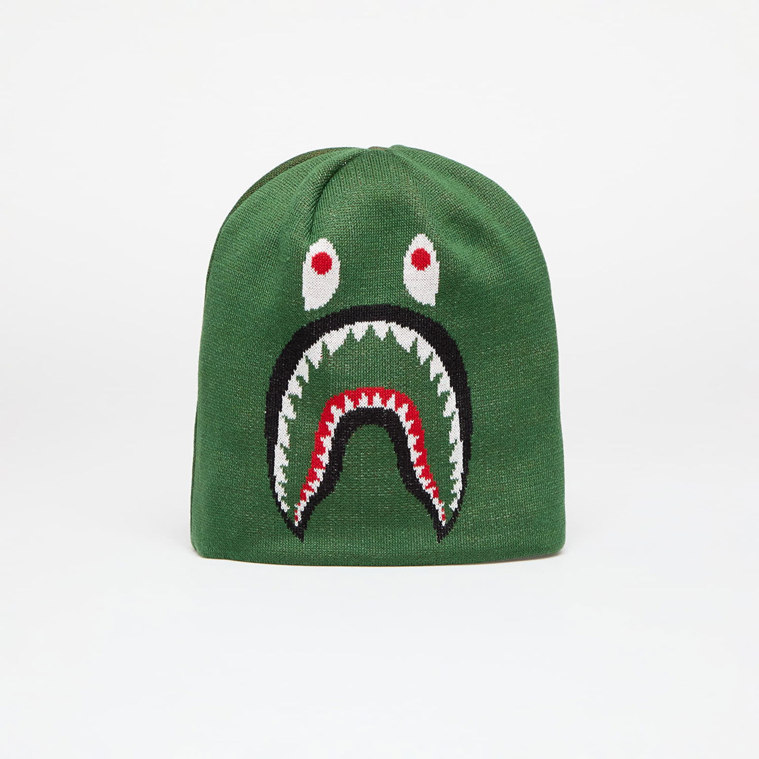 Kulicha BAPE Knit Beanie Hat With Shark Graphic Zelené | 001HTK701007M GRN, 0