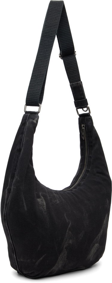 Taška cez rameno Diesel Rave X Washed Denim Crescent Shoulder Bag Čierna | X10414-P4485-T8013, 2