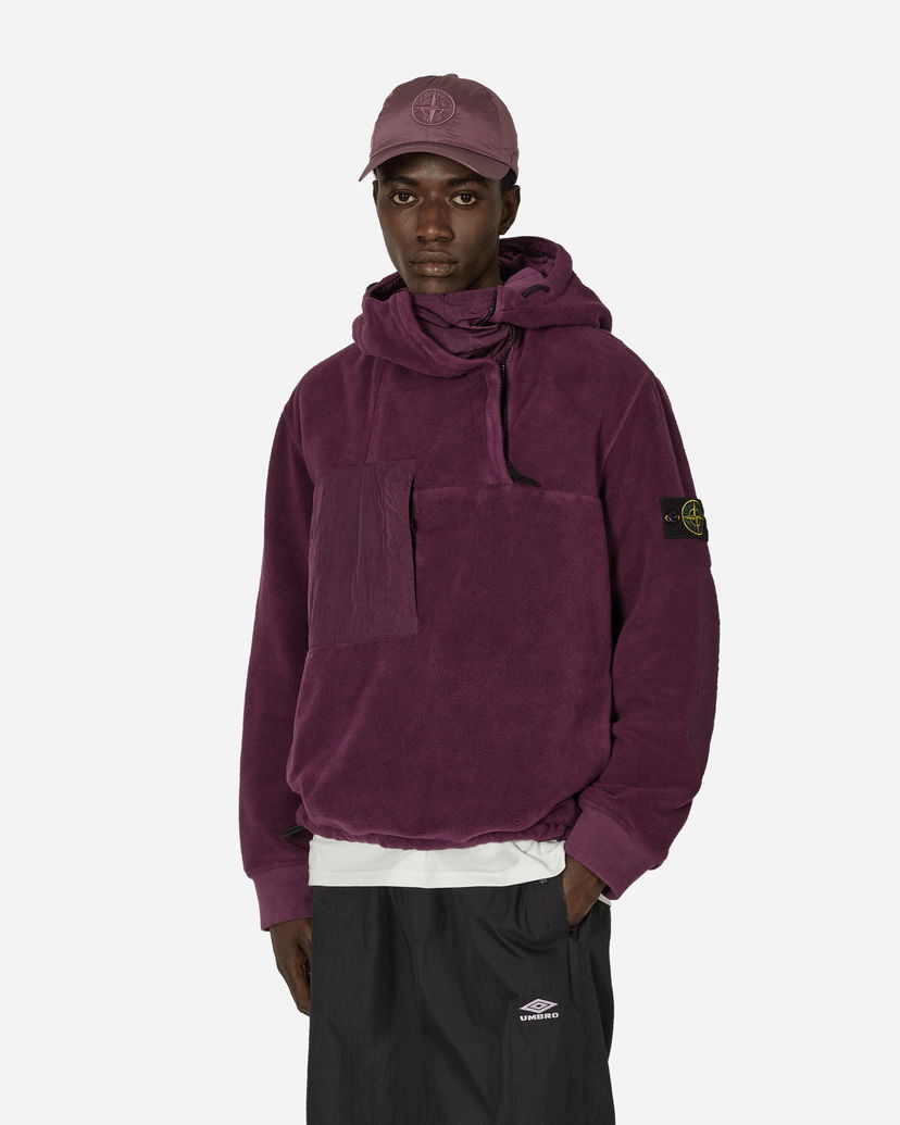 Mikina Stone Island Sherpa Hooded Jacket Dark Burgundy Vínová | 811542753 V0011