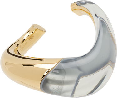 Náramok LANVIN Fargo Gold-Tone and Clear Resin Cuff Bracelet Metalická | AW-CJFBL3-REFG-E25, 0