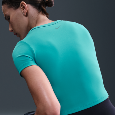 Crop Top Nike Nike One Fitted Dri-FIT Cropped Short Sleeve T-Shirt Tyrkysová | FN2804-345, 2