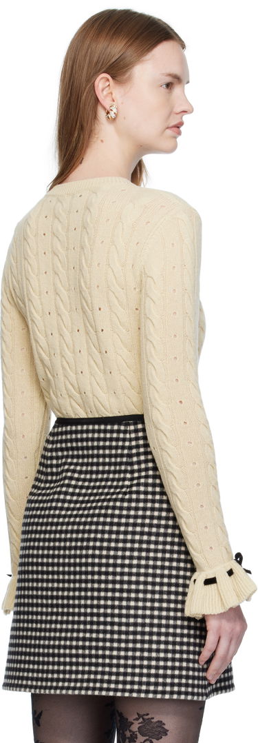 Sveter Valentino Valentino Virgin Wool Sweater with Bows Béžová | 7B3KC66Z9K9, 2