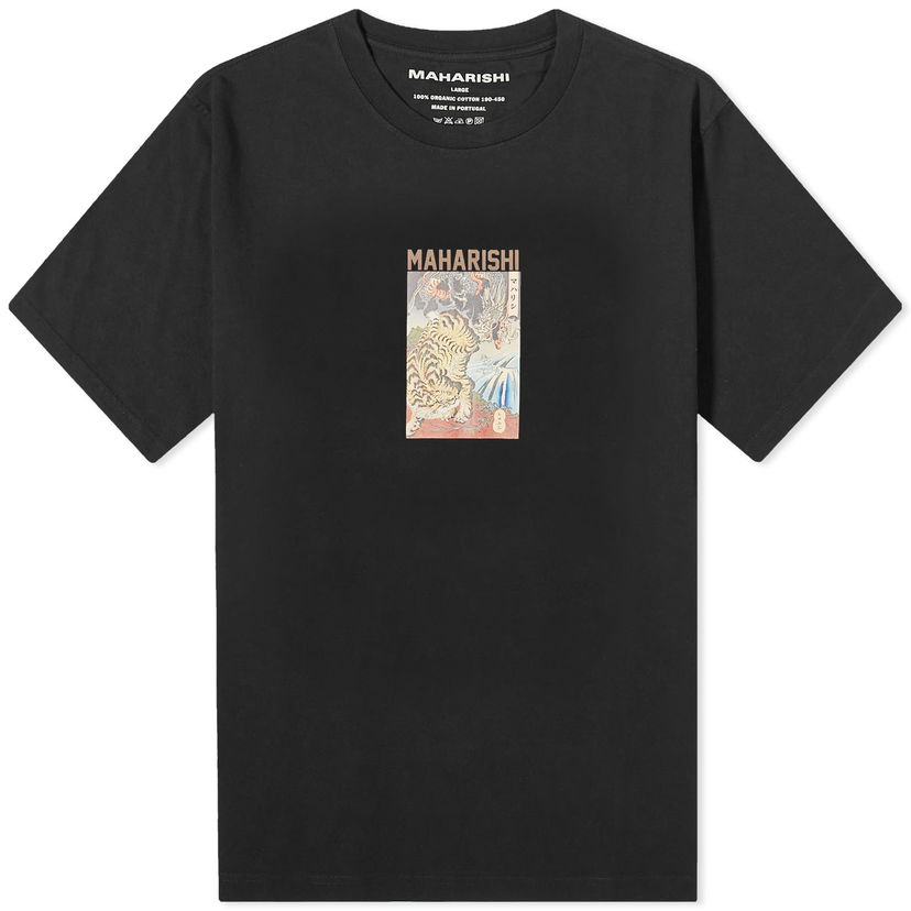 Tričko Maharishi Tigers v Dragons T-Shirt Čierna | 1078-BLK