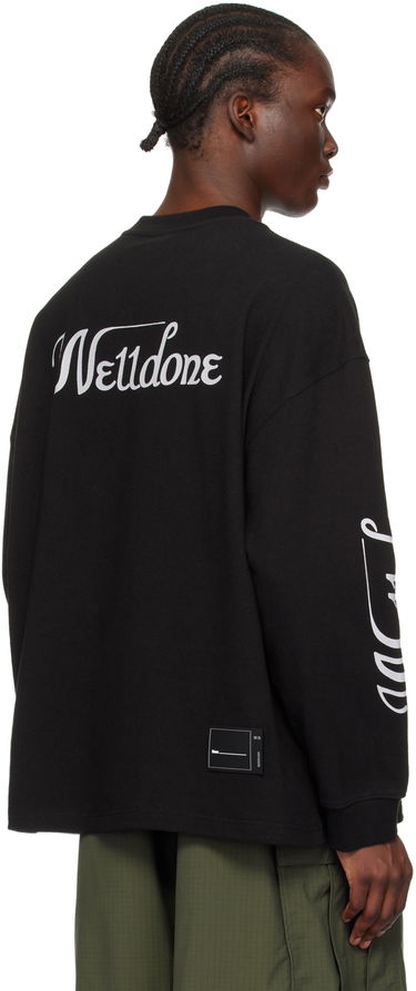 Mikina We11done Long Sleeve Print T-Shirt Čierna | WD-TP4-20-712-U-BK, 2