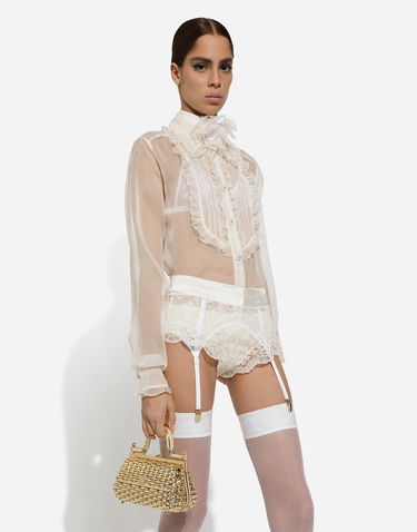 Kabelka Dolce & Gabbana Structured Woven Top-Handle Bag Metalická | BB7618AU76680997, 1