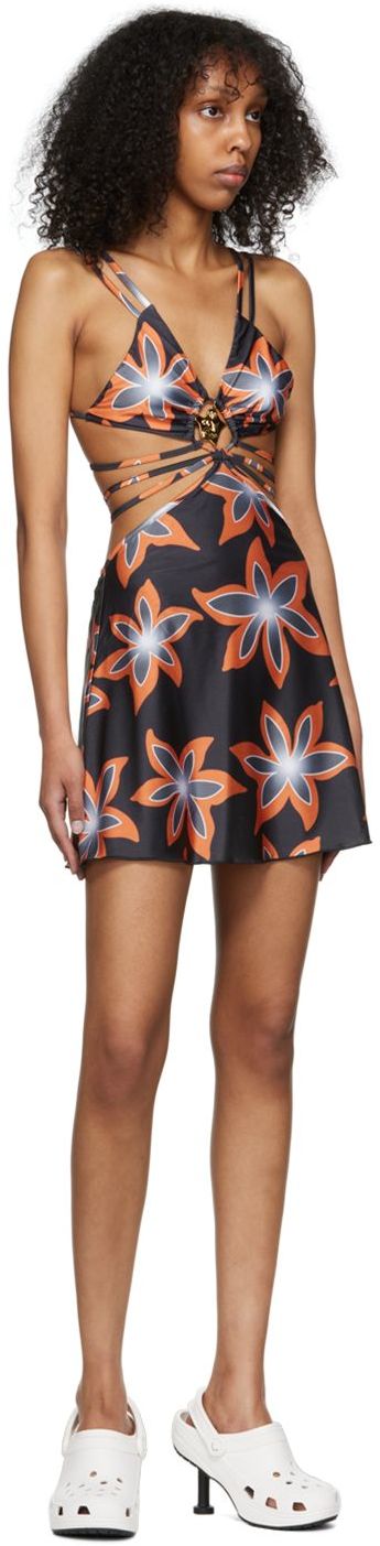 Sukňa Chopova Lowena Exclusive Floral Print Cutout Mini Dress Rôznofarebný | 9122, 3