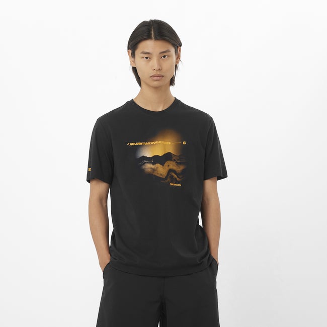 Tričko Salomon Golden Trail Series Graphic T-Shirt Čierna | LC2528800, 0