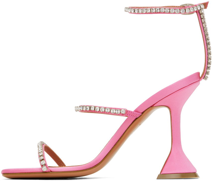 Amina Muaddi Gilda Crystal-Embellished Heeled Sandals