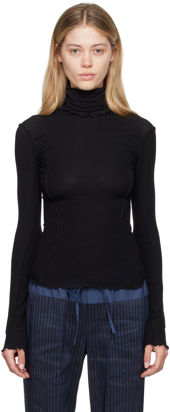 Tričko Baserange Turtleneck Long Sleeve Top Čierna | TTOMT-RI-000, 0