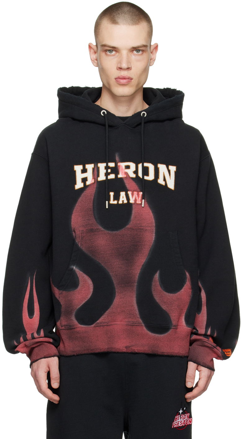 Mikina HERON PRESTON Heron Preston Men's Flames Graphic Hoodie Čierna | HMBB024S23JER0061025, 0