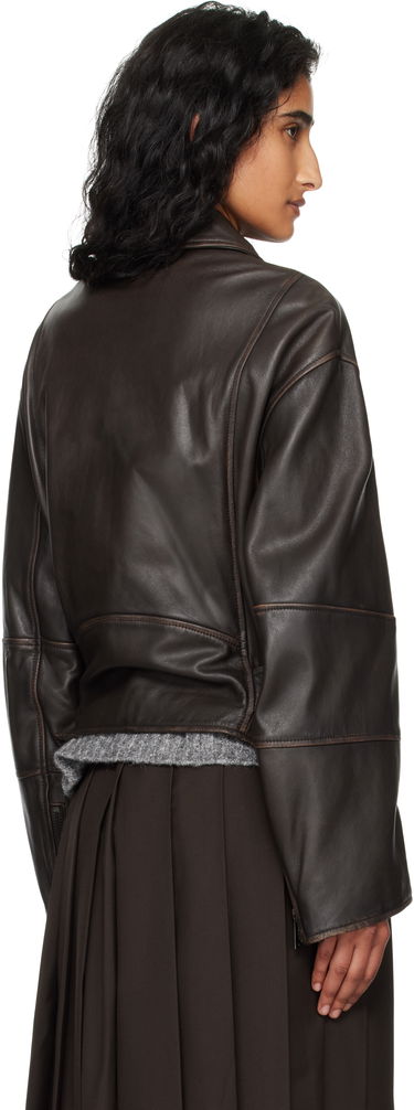 Bunda Max Mara Weekend Max Mara Egizio Leather Jacket Hnedá | 2525446011600, 2