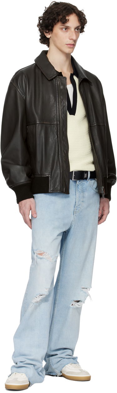 Bunda BOSS BOSS Zip Leather Jacket Čierna | 50543240, 3