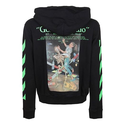 Mikina Off-White Graphic Print Cotton Hoodie Čierna | OMBE001R20E300141088