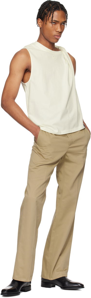 Nohavice Courrèges Courrèges Tailored Trousers Béžová | 125CPA318PL0178, 3