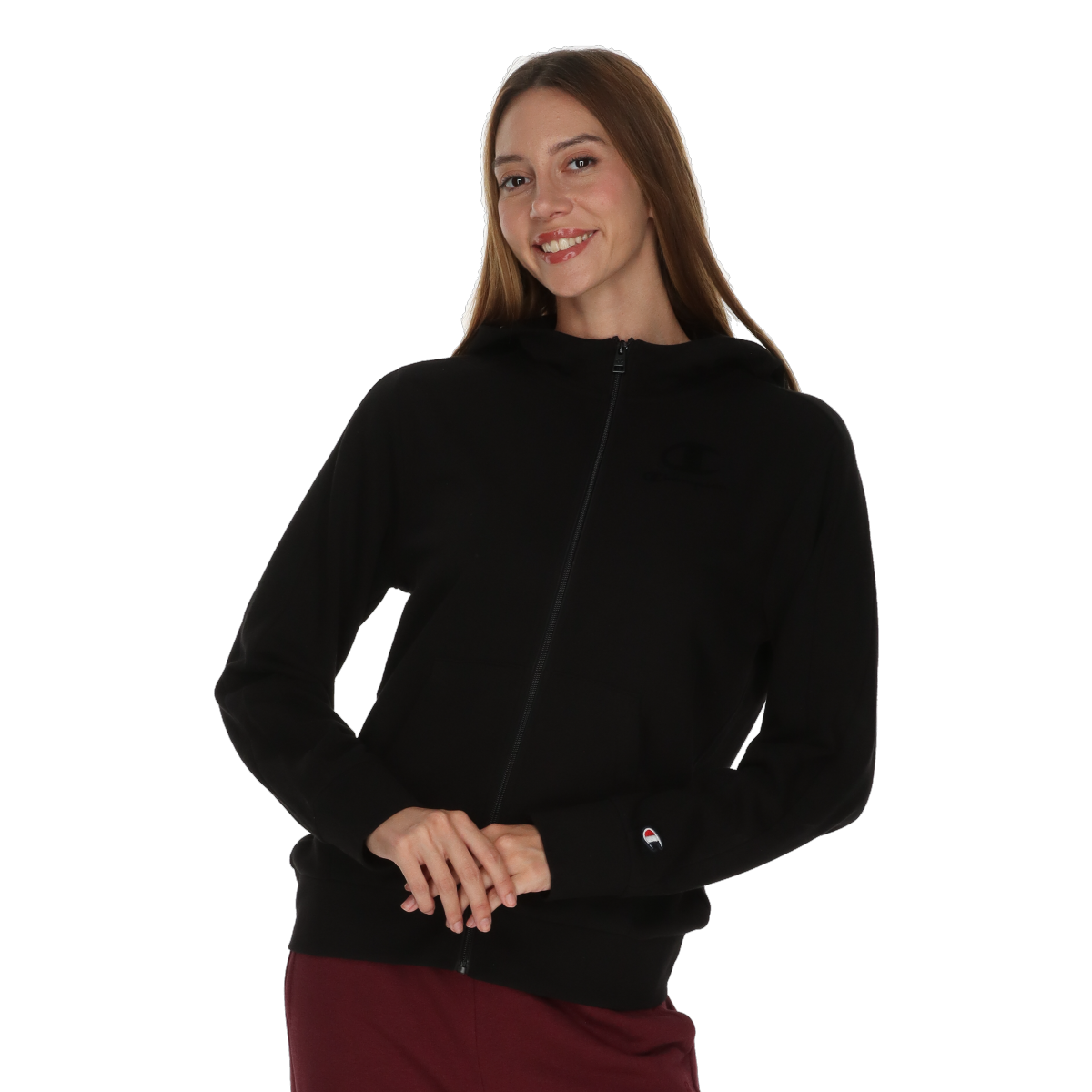 Mikina Champion Hooded Full Zip Sweatshirt Čierna | 118575-KK001, 0