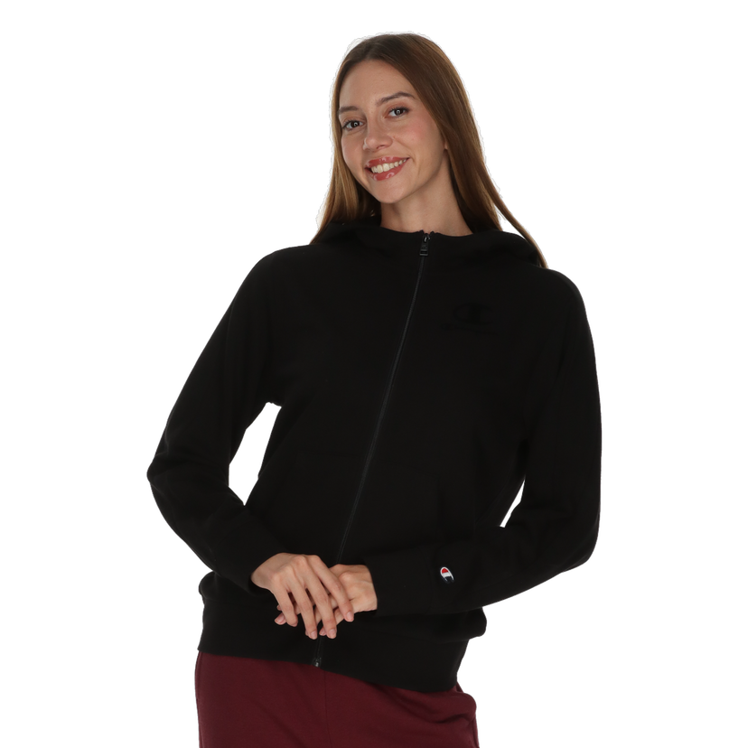 Mikina Champion Hooded Full Zip Sweatshirt Čierna | 118575-KK001