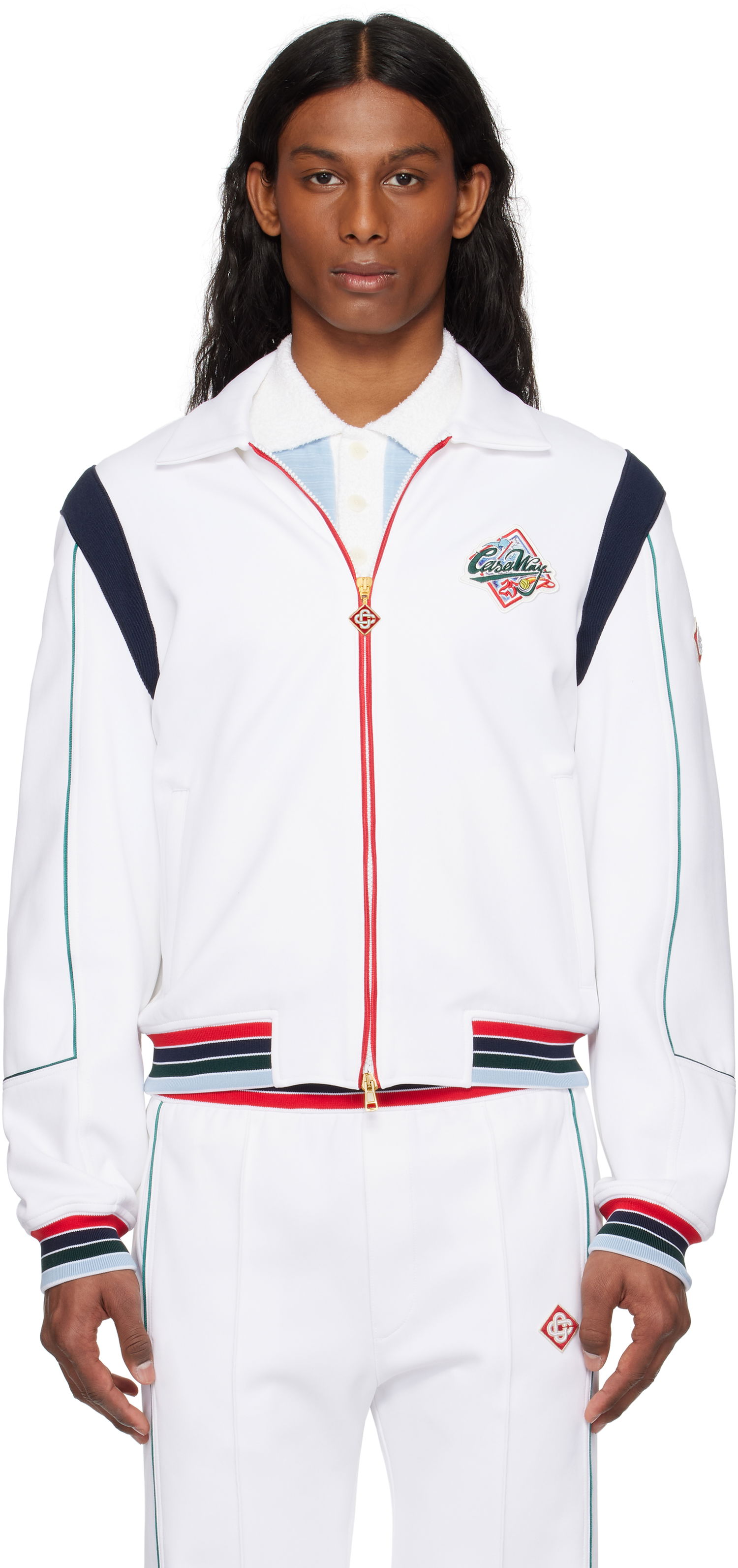 Súprava Casablanca Casablanca 'Casa Way' Track Jacket Biela | MS25-JTP-344-01, 0
